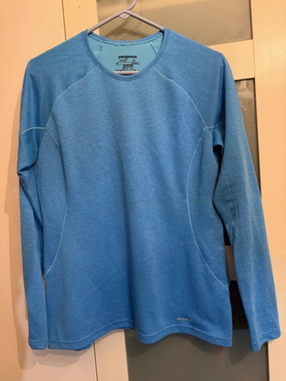 Patagonia capilene layer shirt, size L, blue